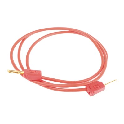 Staubli Connector Test Lead 10A, 30 V AC, 60V DC, Red, 600 mm Lead Length 28.0033-060-22