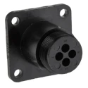 TE Connectivity Circular Connector 4 Contacts Panel Mount Socket Male 600V Straight CPC Series 206061-1