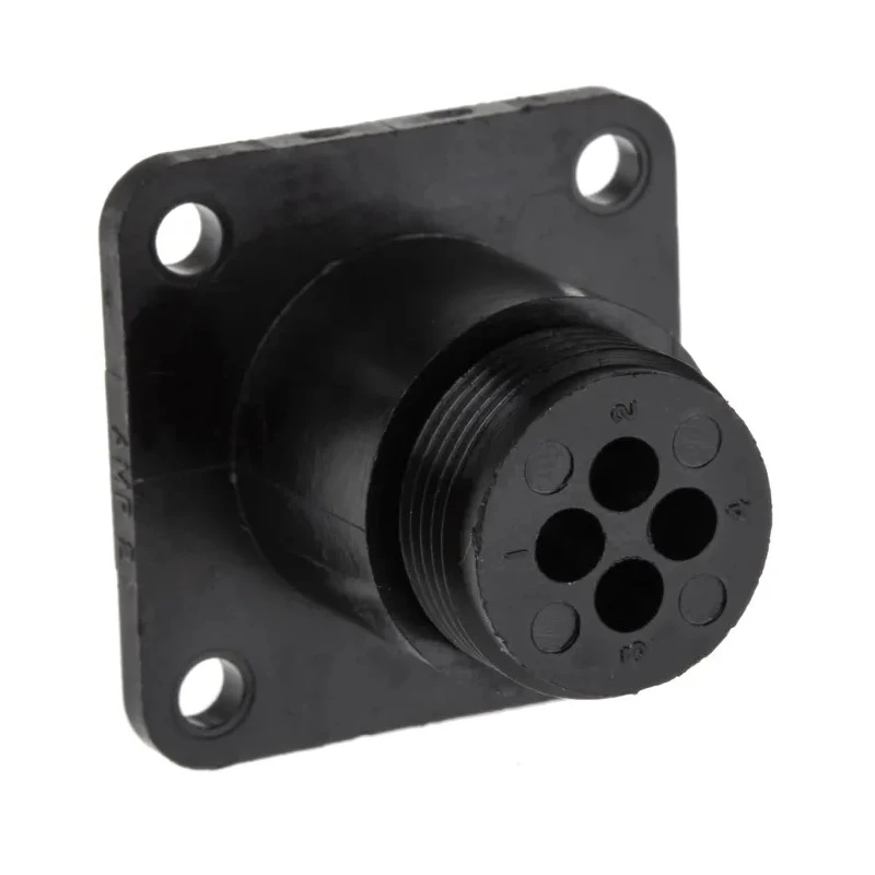 TE Connectivity Circular Connector 4 Contacts Panel Mount Socket Male 600V Straight CPC Series 206061-1