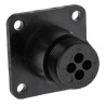 TE Connectivity Circular Connector 4 Contacts Panel Mount Socket Male 600V Straight CPC Series 206061-1