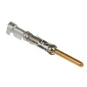 TE Connectivity Male Crimp Circular Connector Contact, Contact Size 16, Wire Size 16AWG, 18 AWG, Brass with Gold 66099-4