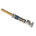 TE Connectivity Male Crimp Circular Connector Contact, Contact Size 16, Wire Size 16AWG, 18 AWG, Brass with Gold 66099-4