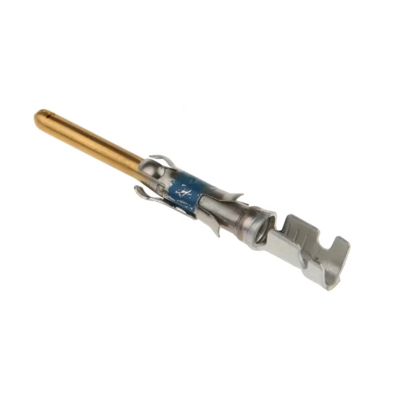 TE Connectivity Male Crimp Circular Connector Contact, Contact Size 16, Wire Size 16AWG, 18 AWG, Brass with Gold 66099-4