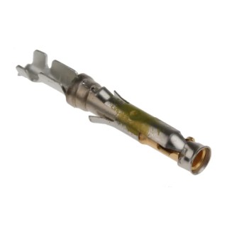TE Connectivity Female Crimp Circular Connector Contact Contact Size 16, Wire Size 20, 24AWG, Brass Material, Gold 66105-4