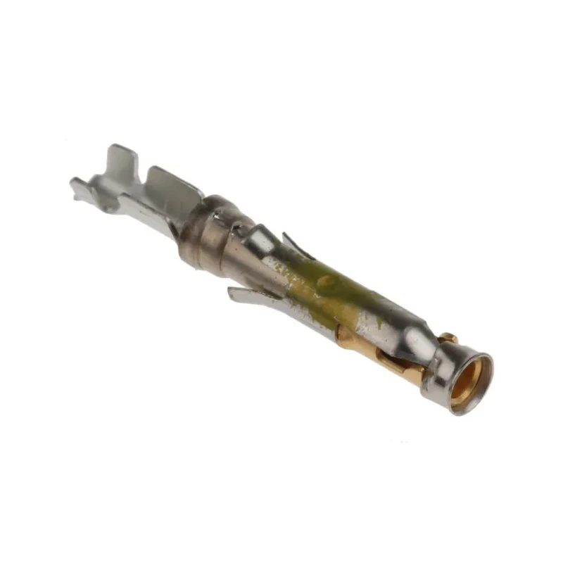 TE Connectivity Female Crimp Circular Connector Contact Contact Size 16, Wire Size 20, 24AWG, Brass Material, Gold 66105-4