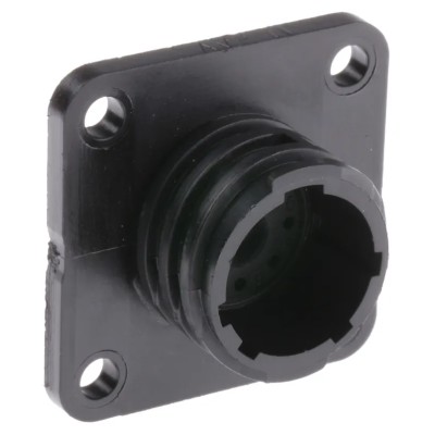 TE Connectivity Circular Connector 9 Contacts Panel Mount Socket Male Thermoplastic Housing 250V 7.5A CPC Series 206486-1