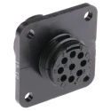 TE Connectivity Circular Connector 9 Contacts Panel Mount Socket Male Thermoplastic Housing 250V 7.5A CPC Series 206486-1