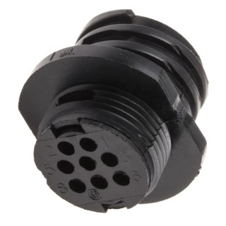 TE Connectivity Circular Connector Cable Socket Male 8 Contacts 250V 7.5A IP67 Thermoplastic Housing CPC Series 205841-2