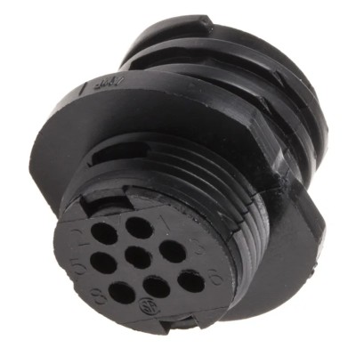 TE Connectivity Circular Connector Cable Socket Male 8 Contacts 250V 7.5A IP67 Thermoplastic Housing CPC Series 205841-2