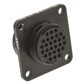 TE Connectivity Circular Connector Panel Mount Socket Male, 28 Contacts, Standard Size, 7.5A, 250V, Thermoplastic 205840-3