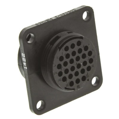 TE Connectivity Circular Connector Panel Mount Socket Male, 28 Contacts, Standard Size, 7.5A, 250V, Thermoplastic 205840-3