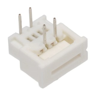 Molex 1.25 mm Pitch 4 Way Right Angle Female FPC Connector Through Hole Solder 39-53-2044