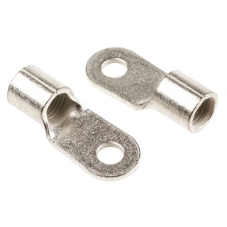 RS PRO Solistrand Uninsulated Crimp Ring Terminal M5 Stud Size 6 AWG Wire Size 130552