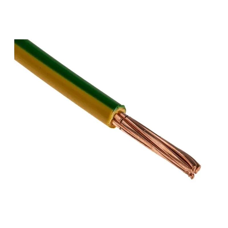 Prysmian 6491X Series Green Yellow Hook Up Wire, 7/1.35 mm Core Strands, 100 m Length, Polyvinyl Chloride Jacket 20147721