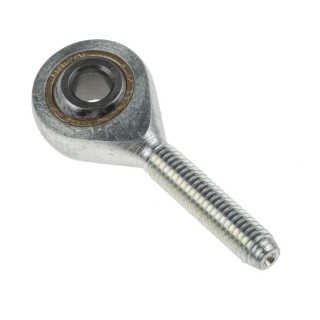 RS PRO Male Steel Rod End, M5 x 0.8 Metric Thread, 5 mm Bore, 41 mm Length, Static Load Rating 3460N 382-273