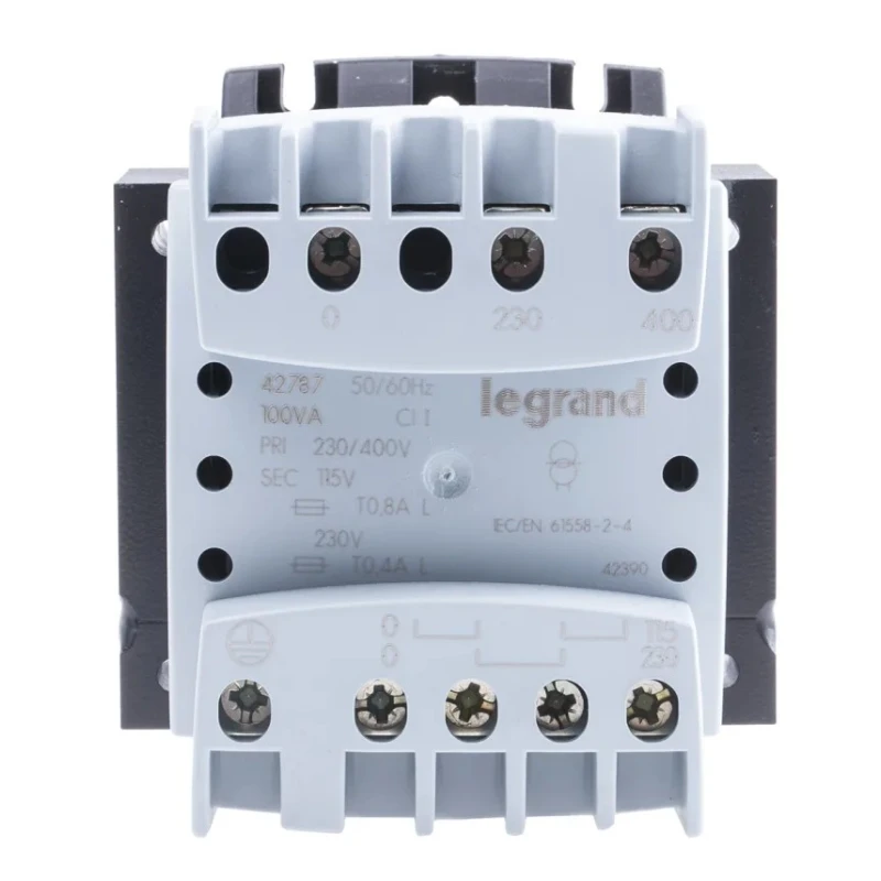 Legrand 100 VA DIN Rail Transformer, 230 to 400 V Primary, 230 V Secondary, IEC/EN 61558-2-6, IEC/EN 61558-2-4 0 427 87
