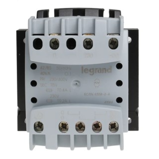 Legrand 40 VA Single Phase DIN Rail Transformer, 400 V and 230 V Primary, 230 V and 115 V Secondary, IEC/BS EN 0 427 85