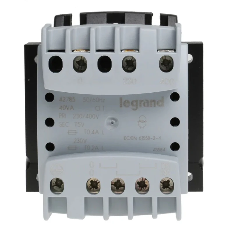 Legrand 40 VA Single Phase DIN Rail Transformer, 400 V and 230 V Primary, 230 V and 115 V Secondary, IEC/BS EN 0 427 85