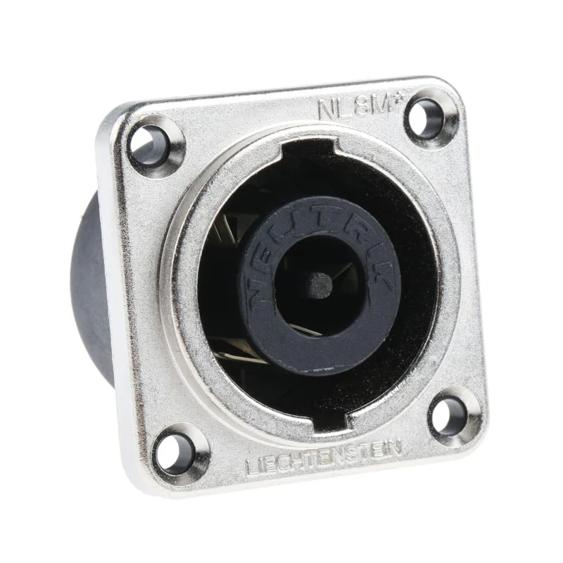 Neutrik Straight Panel Loudspeaker Connector 8 Way Male 250V 40A RSNL8MPRXX