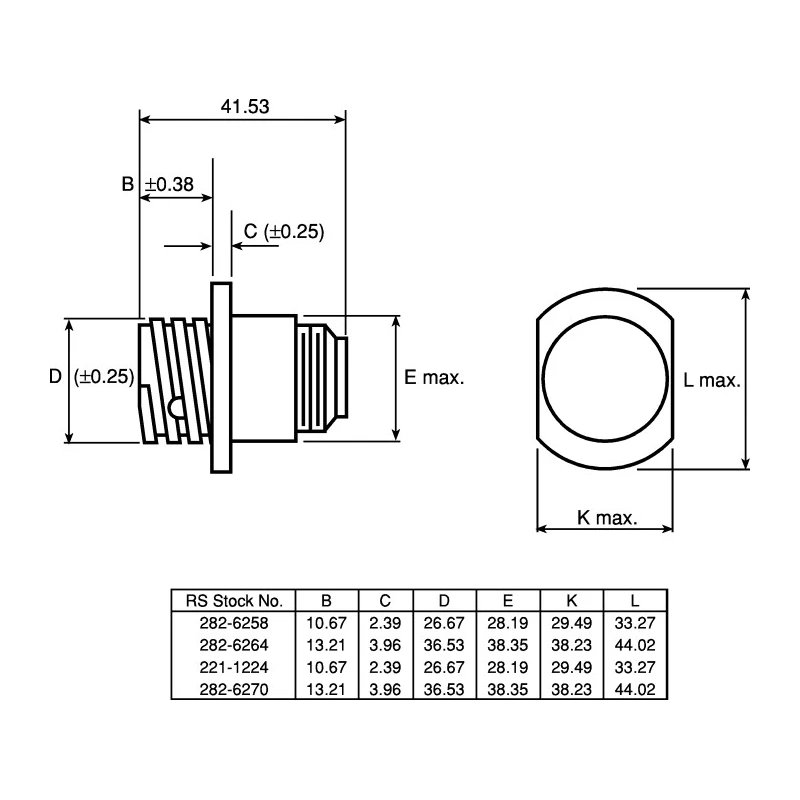 TE Connectivity Circular Connector Standard Size, 3 Contacts, Male Socket, 600V, 34A, Nylon Housing, CPC Series 206207-1