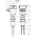 Vega VEGAWAVE 61 Series Tuning Fork Level Switch Horizontal ATEX II 1/3 D IP66 T Housing Polybutylene WAVES61.EXX2RA
