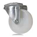 Flexello Swivel Castor 100 mm Wheel Diameter, 250 kg Load Capacity, Nylon Wheel, Zinc Plated Iron Frame 422NYBH12
