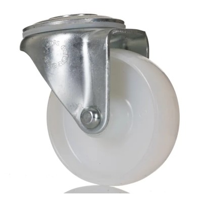 Flexello Swivel Castor 100 mm Wheel Diameter, 250 kg Load Capacity, Nylon Wheel, Zinc Plated Iron Frame 422NYBH12