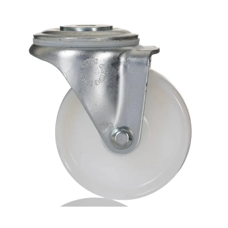 Flexello Swivel Castor 100 mm Wheel Diameter, 250 kg Load Capacity, Nylon Wheel, Zinc Plated Iron Frame 422NYBH12