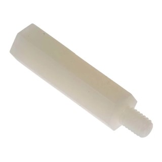 RS PRO M4 Standoff Male/Female, 25 mm Body Length, 6 mm Stud Length, Polyamide 66, Hex Shape 7 mm Hex Size 382-951