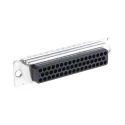 ITT Cannon DIKD 1.5-PV BU 50 Way Straight Cable D-Sub Connector with Clinch Nut and Float Male 110980-0022