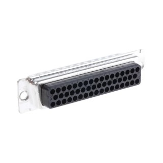 ITT Cannon DIKD 1.5-PV BU 50 Way Straight Cable D-Sub Connector with Clinch Nut and Float Male 110980-0022