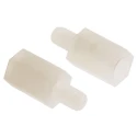 RS PRO M4 Threaded Standoff, 10 mm Body Length, 6 mm Stud Length, Polyamide 66 Hex Shape 7 mm Across Flats 382-955