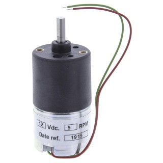 McLennan Servo Supplies Geared DC Motor 12V dc 20 Ncm Torque 5 rpm Output Speed 4 mm Shaft Diameter 1271-12-392