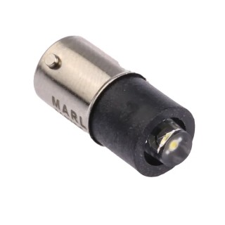 Marl White Indicator Lamp Single Chip, 110V dc, BA9 Base, 4.8 mm Diameter, 750mcd 215-997-25-38