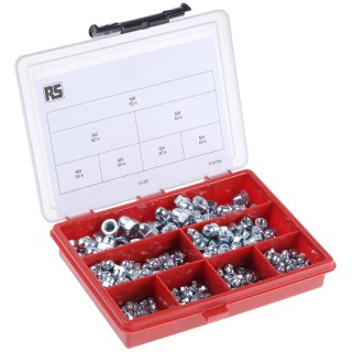 RS PRO Stainless Steel Dome Nuts Box, 315 Pieces 282-8894