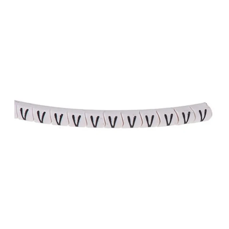 HellermannTyton Helagrip Slide-On Pre-Printed Cable Marker, Black Legend, White Marker, 1-3 mm Cable Diameter 901-10281