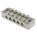 RS PRO 5-Way Double Screw Earth Terminal Block 0mm² to 16mm², 16AWG Wire, Screw Termination, Brass Housing 283-0746