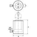 Enerpac Portable Low Height Hydraulic Cylinder Single Acting 30t Capacity 62mm Stroke Length 700 bar Max Pressure RCS302