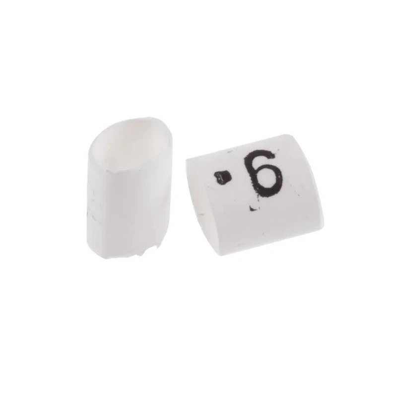 TE Connectivity Heatshrink Pre-Printed Cable Marker White, Legend 9 for 1 mm to 3 mm Cable Diameter TRSA-1019/C/1/9