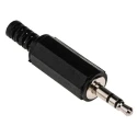 RS PRO Jack Connector 3.5 mm Cable Male 3 Pole Stereo Solder Termination RS PRO 392-643