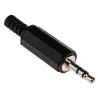 RS PRO Jack Connector 3.5 mm Cable Male 3 Pole Stereo Solder Termination RS PRO 392-643