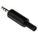 RS PRO Jack Connector 3.5 mm Cable Male 3 Pole Stereo Solder Termination RS PRO 392-643