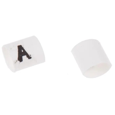 TE Connectivity Heat Shrinkable Pre-Printed Cable Marker White for 1mm to 3mm Cable TRSA-1019/C/1/A