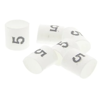 TE Connectivity Heatshrink Pre-Printed White Cable Marker for 1mm to 3mm Cable Diameter TRSA-1019/C/1/5