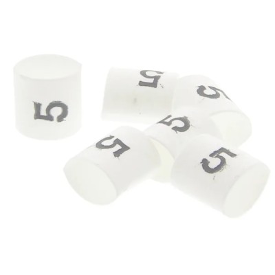 TE Connectivity Heatshrink Pre-Printed White Cable Marker for 1mm to 3mm Cable Diameter TRSA-1019/C/1/5