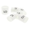 TE Connectivity Heatshrink Pre-Printed White Cable Marker for 1mm to 3mm Cable Diameter TRSA-1019/C/1/5