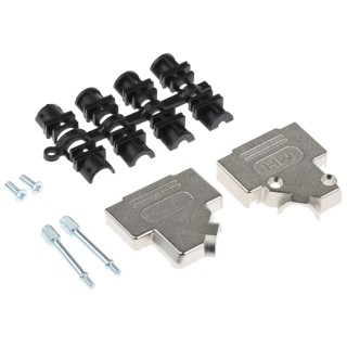 MH Connectors Zinc Angled D-Sub Backshell 15 Way Strain Relief MHD45ZK