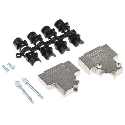 MH Connectors Zinc Angled D-Sub Backshell 15 Way Strain Relief MHD45ZK