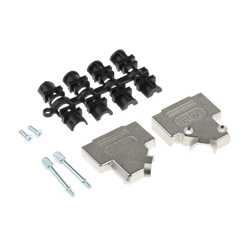 MH Connectors Zinc Angled D-Sub Backshell 15 Way Strain Relief MHD45ZK