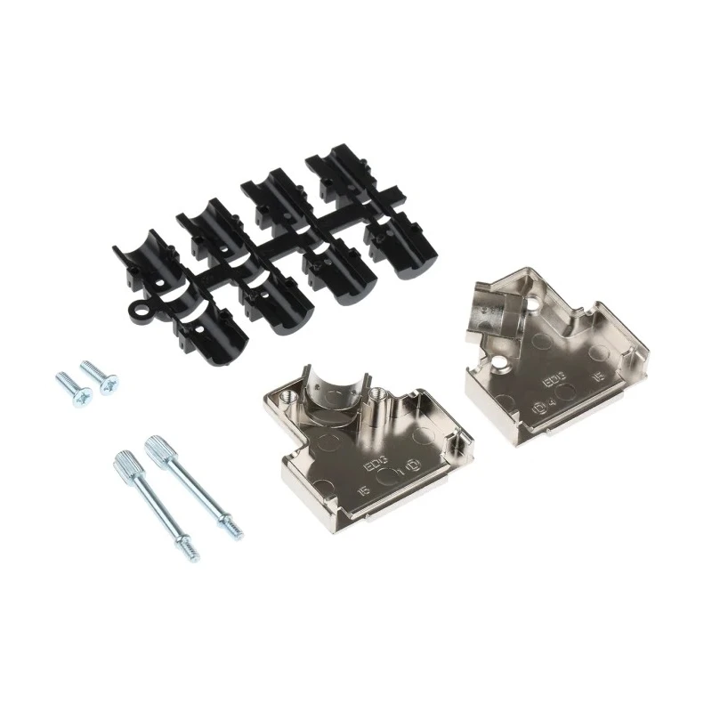 MH Connectors Zinc Angled D-Sub Backshell 15 Way Strain Relief MHD45ZK